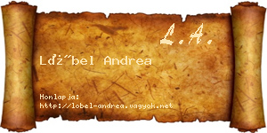 Löbel Andrea névjegykártya