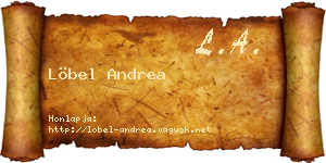 Löbel Andrea névjegykártya